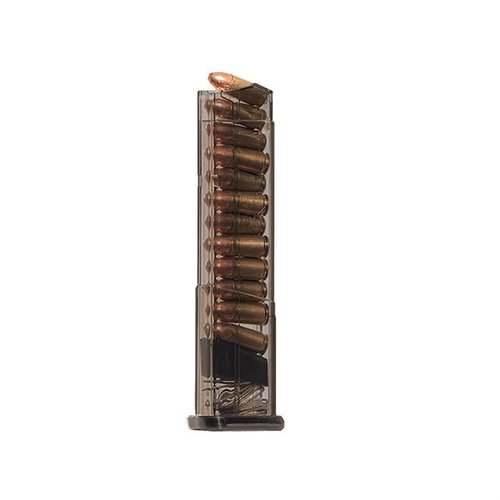 Los cargadores SMITH & WESSON Shield 9mm son resistentes, de fácil desensamblaje y con capacidad de 12 balas, ¡perfectos para tus necesidades de tiro!