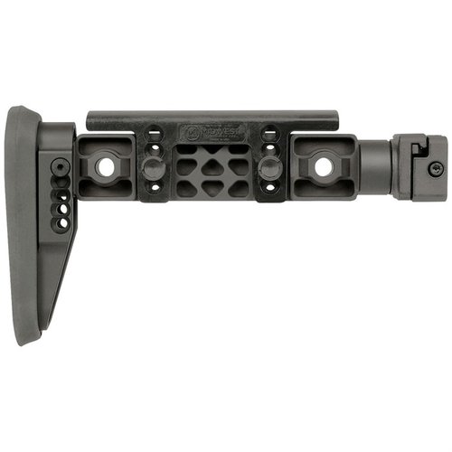 Los Alpha Series Fixed Beam Stocks de Midwest Industries ofrecen un diseño ajustable, mecanismo robusto y compatibilidad con rieles 1913 para un uso versátil.