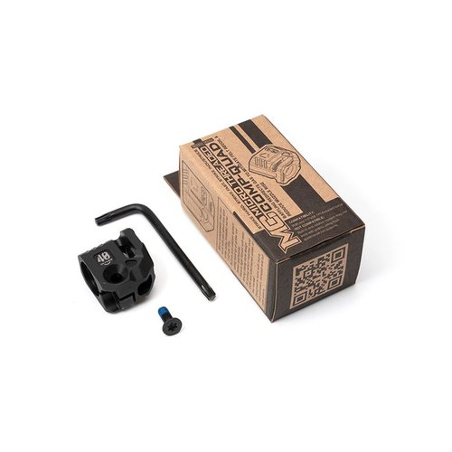 El compensador MICRO THREADED BARREL COMP-QUAD reduce el retroceso hasta un 30%, es compatible con casi cualquier pistola y tiene un diseño fácil de instalar.
