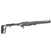 LaChassis 10/22 es ligera, modular y ajustable, con un diseño que permite un ajuste preciso, fácil cambio de cargadores y un stock plegable para mayor comodidad.