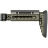 El AK ALPHA Series Folding Stock de Midwest Industries es ajustable, robusto y compatible con 1913 rail, ideal para rifles y uso con arm brace.