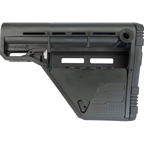 El stock modular AMS de Amend2 ofrece almacenamiento, accesorios configurables y una construcción robusta, ideal para adaptarse a tus necesidades en el campo.