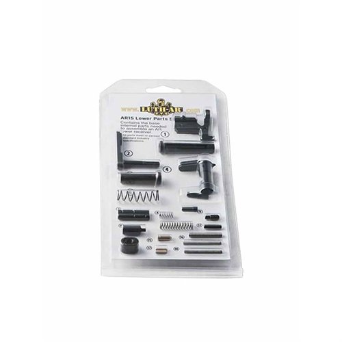 El kit de piezas inferiores AR-308 de Luth-AR incluye todo lo necesario para ensamblar tu receptor AR, con componentes de alta calidad y durabilidad.