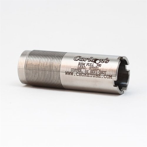 Los tubos de choke de acero inoxidable 17-4 de Carlson's son perfectos para escopetas Remington, ideales para acero, plomo y Hevi-Shot, con garantía de por vida.