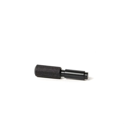 El KDG Enhanced Stribog Charging Handle es grande, negro y antideslizante, ideal para manipulaciones rápidas, resistente y con un diseño que evita enganches.