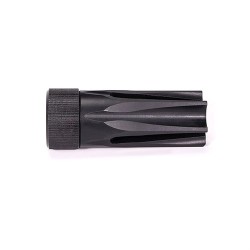 El MUZZLOK® 7.62X39MM LUGER FLASH HIDER de Faxon permite una instalación fácil sin arandela de compresión, ¡puedes ajustar y quitar en el campo rápidamente!