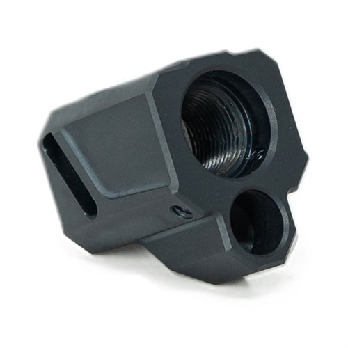 El compensador Faxon EXOS-513 mejora la consistencia y reduce el retroceso en tu Glock Gen 3 o FX-19, con diseño de puerto angulado que minimiza el movimiento del cañón.