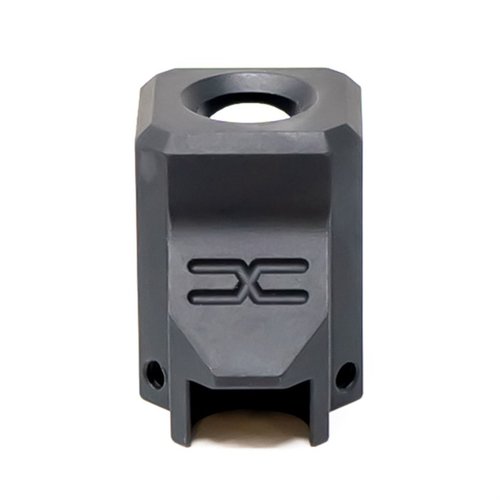 Mejora la consistencia y reduce el retroceso con el compensador Faxon para Glock® 43, fabricado en aluminio 6061 y con diseño de puerto frontal angulado.