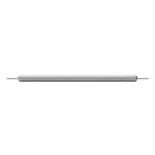 El pin de decapado universal de doble extremo es ideal para el Universal Decapping Die y el Undersize Flash Hole Universal Decapping Die, con un diámetro de .055".
