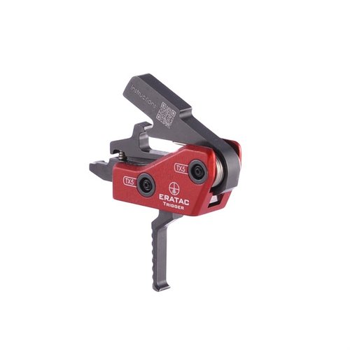 El gatillo ERATAC para AR-15/10 es fácil de instalar, ajustable de 2.2 a 3.3 libras, y permite un disparo rápido sin desarmar el arma. ¡Ideal para ti!