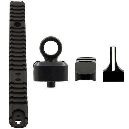 Actualiza tu Rossi R95 con el XS Lever Rail Ghost Ring WS, que permite montar ópticas en varias posiciones y ofrece miras de hierro de respaldo robustas.
