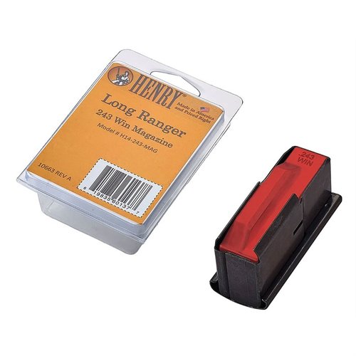 Consigue un cargador de repuesto de 4 rondas para tu Henry Long Ranger en 243 Winchester, ideal para mantener tu rifle siempre listo para la acción.