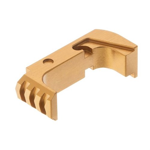Mejora tu Glock G43X/G48 con el Extended Magazine Release de Tyrant CNC, fabricado en aluminio de grado aeroespacial, fácil de instalar y con textura para un agarre seguro.