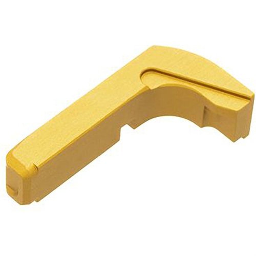 Mejora tu Glock Gen 3 con el Extended Magazine Release de Tyrant CNC: fácil de usar, textura Chevron, y sin necesidad de herramientas para instalar.