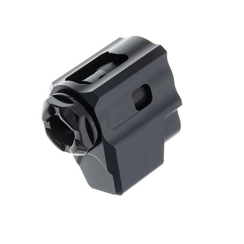 El compensador T-Comp para Glock 43/43X/48 reduce el retroceso y la elevación del cañón, se instala fácilmente y no se afloja durante el uso.