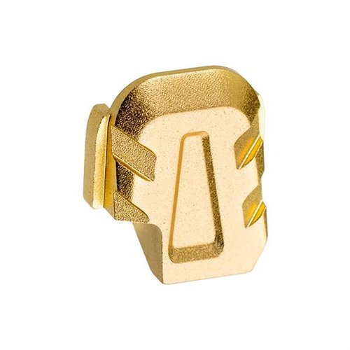 La tapa trasera Tyrant CNC para el Sig P365 añade un toque sofisticado con su diseño en chevron, bordes suavizados y sin necesidad de herramientas para instalarla.