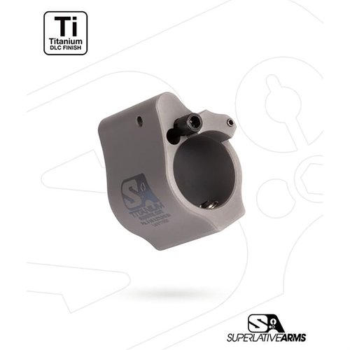 El Gas Block ajustable de Superlative Arms permite un flujo de gas limpio y fresco, reduce el retroceso y evita la contaminación con su diseño innovador.