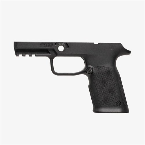 Mejora tu SIG P320 con el EHG SG9: diseño ergonómico, bien de carga, riel Picatinny, y liberación de magazine reversible para diestros y zurdos.