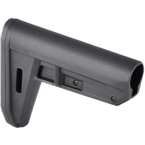 El MOE TR Carbine Stock de Magpul es ligero, fácil de instalar y ajustar, con un mecanismo de liberación ambidiestro y ranuras M-LOK para accesorios.