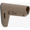 El MOE TR Carbine Stock de Magpul es ligero, fácil de instalar y ajustar, con un mecanismo de liberación ambidextro y ranuras M-LOK para accesorios.