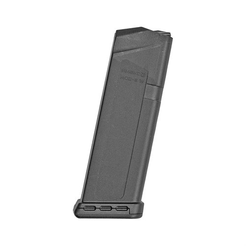 El cargador Amend2® de 15 rondas para GLOCK® 19 es ligero, duradero y hecho de polímero resistente, ideal como alternativa a los cargadores OEM.