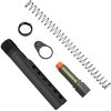 El kit K-SPEC AR-15 incluye un buffer H1, H2 o H3, un resorte flatwire y un tubo de buffer, optimizando el retroceso y reduciendo el salto del cañón.