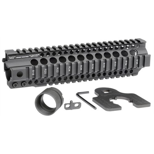 El AR-15 Combat Rail T-Series es un guardamanos de flotación libre, fabricado en EE. UU., con rieles Picatinny y un diseño robusto y ligero.