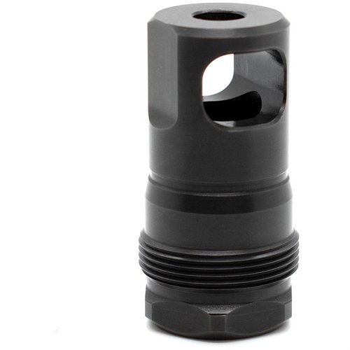 Los frenos de boca SPB son compatibles con montajes Plan B y ofrecen un acabado en nitruro negro para un sellado más ajustado. Incluyen shims (excepto SR25/M110).