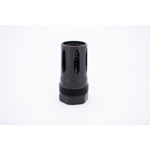 El R2S Flash Hider es compatible con montajes Plan B y Atlas, cuenta con acabado Black Nitride y asegura un sellado óptimo al torquear correctamente.