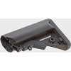 El LMT SOPMOD BUTTSTOCK ofrece comodidad con su pad de goma, mejor contacto facial, compartimentos impermeables y anclajes QD a ambos lados.