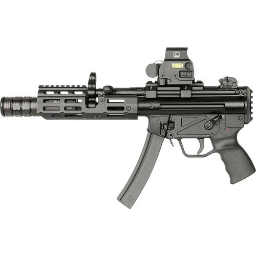El SUPPRESSOR M-LOK® Handguard para H&K MP5® es ligero, fácil de instalar, y diseñado para uso con supresores, ¡ideal para mejorar tu experiencia de tiro!