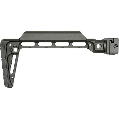 El MINIMALISTIC SIDE FOLDING STOCK de Midwest Industries es robusto, ligero y se pliega a la derecha o izquierda, con 5 puntos de sujeción QD y gran comodidad.
