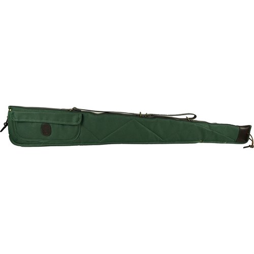 Protege tu escopeta con el estuche de lona Bob Allen: exterior resistente al agua, forro de franela acolchado y bolsillo para accesorios. ¡Ideal para el transporte!