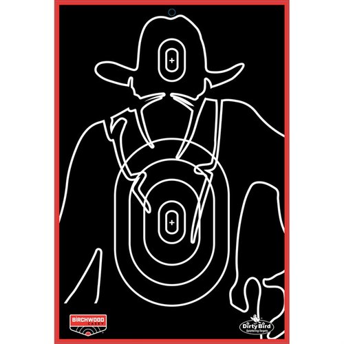 Los objetivos DIRTY BIRD GUNSLINGER de 12 x 18" permiten ver tus disparos fácilmente, con un gran contraste y son ideales para todo tipo de tiro con pistola. ¡Paquete de 6!