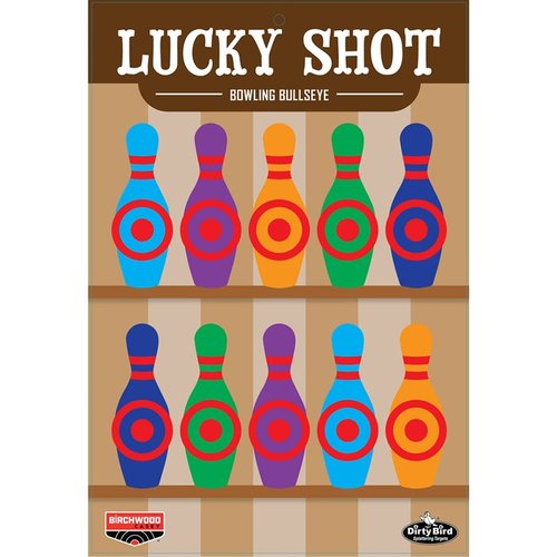 Los objetivos DIRTY BIRD LUCKY SHOT de 12 x 18" son perfectos para detectar tus disparos con su intenso salpicado, ideales para todo tipo de tiro con pistola. Vienen en un paquete de 6.