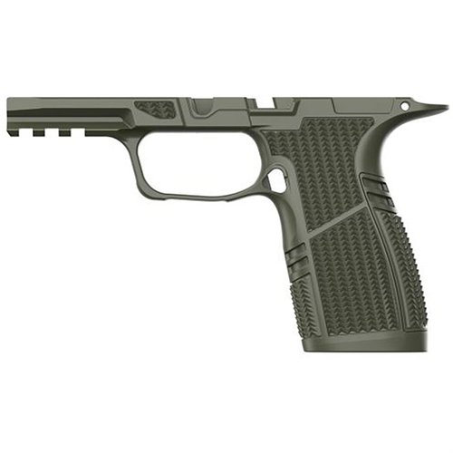 Mejora tu P365 X-Macro con el grip de Tyrant CNC: ergonomía avanzada, riel Picatinny de 1913 y capacidad de 17 balas en un diseño compacto.