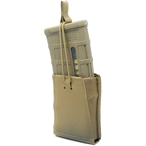 El pouch GBRS Group para cargadores de rifle 5.56 NATO es compatible con MOLLE, tiene retención bungee ajustable y un diseño que asegura un acceso rápido y fácil.