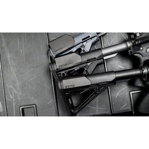 El Valkyrie Cheek Riser de GBRS GROUP se adapta a tu altura y permite usar el charging handle con el stock colapsado, ¡sin necesidad de herramientas especiales!