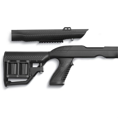 El Tac-Hammer RM4 Takedown Stock ofrece un diseño compacto, riel oculto, ajuste de longitud y almacenamiento para revistas, ¡perfecto para tu Ruger 10/22!