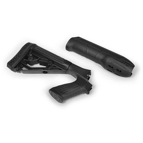 Mejora tu Mossberg 500/590/88 con la culata ajustable EX Performance, fácil de instalar, con longitud de tiro personalizable y materiales duraderos.