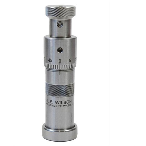 Los dies L.E. Wilson Micrometer Top garantizan una profundidad de asiento precisa, son de acero inoxidable y fáciles de ajustar, ¡perfectos para tus recargas!