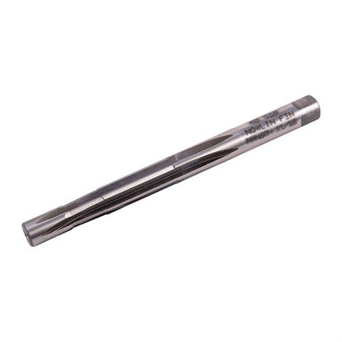 Los reamers NOWLIN de 40 S&W son ideales para cañones Nowlin, con pilotos de diámetro reducido y un corte suave en seis flautas para precisión superior.