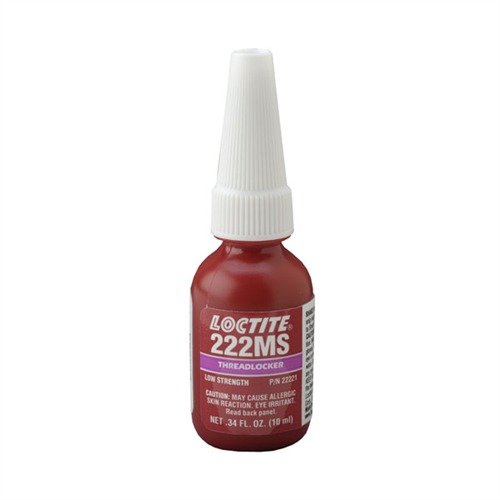 El LOCTITE® #222 Threadlocker morado de baja resistencia asegura tornillos pequeños sin aflojarse por vibraciones y permite una fácil desmontaje.