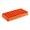 El Lyman Custom-Fit Loading Block es ideal para recargar, hecho de polímero resistente y soporta 50 cartuchos, disponible en tamaños de .338 a .615.