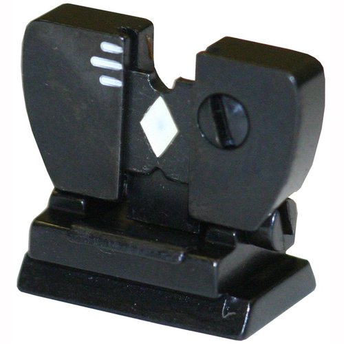 El RIFLE NO. 69WEH se pliega cuando no lo usas, tiene ajuste de elevación y una pieza reversible para elegir entre muesca "U" o "V".