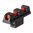 MARBLE ARMS COBRA/PYTHON FIBER OPTIC FRONT SIGHT,ORANGE