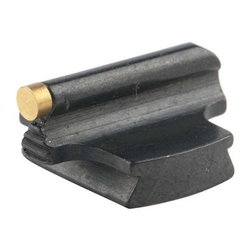 Disfruta de una mira frontal BARREL MOUNTED de acero azul, con diseño elegante y base redondeada, perfecta para rifles con corte en el cañón.