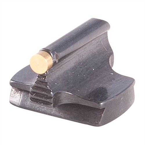 Las miras frontales de acero azul de Marble Arms son precisas y elegantes, ideales para rifles con bases rampadas o sin ellas, mejorando tu puntería.