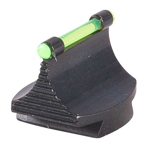 Mejora tu puntería con la mira delantera RIFLE FIBER OPTIC GLOW 50-W, hecha de acero, con acabado pulido y varilla óptica verde o naranja para una mejor visibilidad.