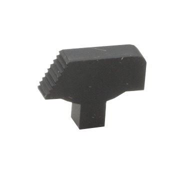 El 1911 FRONT SIGHT ONLY SERRATED RAMP PLAIN BLK WIDE TENON reemplaza fácilmente las miras de tu 1911 Auto, con esquinas redondeadas para mayor comodidad.
